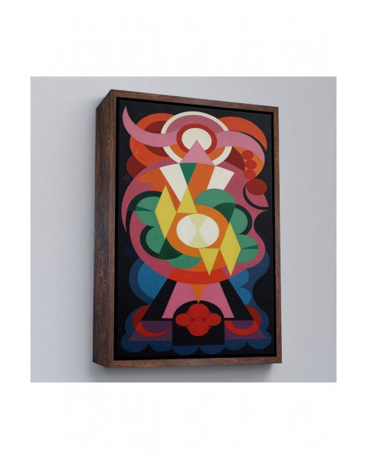 Çerçeveli Auguste Herbin - Soyut Sanat Kompozisyon Tablosu-8100