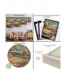 Çerçeveli Sarı Klasik Araba Tablosu-8066