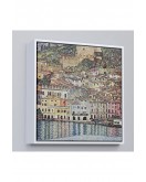 Çerçeveli Gustav Klimt Garda Denizi Tablosu - Malcesine Am Gardasee-8344