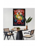 Çerçeveli Auguste Herbin - Soyut Sanat Kompozisyon Tablosu-8100
