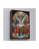 Çerçeveli Albrecht Dürer - Üçlü Birliğin Hayranlığı Tablo - Adoration Of The Trinity-8054