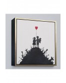 Çerçeveli Bansky Kids On Guns - Silahlı Çocuklar Tablosu-8336