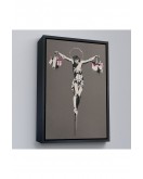 Çerçeveli Alışveriş Torbalı İsa Tablosu - Christ With Shopping Bags-8094
