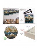 Çerçeveli Dağların Üstündeki Güneş Manzara Tablo-8354