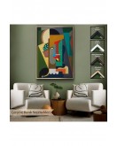 Çerçeveli Auguste Herbin - Kübist Kompozisyon Tablo-8097
