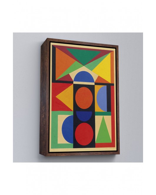 Çerçeveli Auguste Herbin - Mücevher Tablosu - Bijou-8080