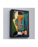 Çerçeveli Auguste Herbin - Kübist Kompozisyon Tablo-8097