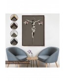 Çerçeveli Alışveriş Torbalı İsa Tablosu - Christ With Shopping Bags-8094