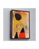 Çerçeveli Joan Miro - Deux Şahsiyetler Tablosu-8110