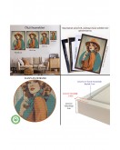 Çerçeveli Güzel Retro Kadın Tablosu-8069