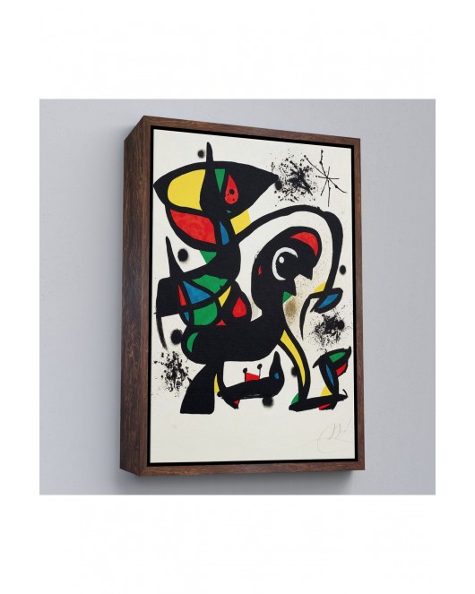 Çerçeveli Joan Miro - Acıtmadan Vurun Tablosu-8096