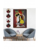 Çerçeveli Auguste Herbin - Soyut Sanat Kompozisyon Tablosu-8102