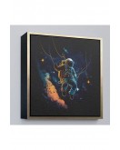 Çerçeveli Uzayda Sallanan Astronot Tablosu-8312