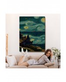 Vincent Van Gogh Tarzı Dalgalı Deniz Tablosu-7689