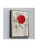 Çerçeveli Alexander Calder - Kızıl Güneş Ve Uzun Otlar Tablosu - Cattails With Red Sun-8090
