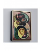 Çerçeveli Auguste Herbin - Kompozisyon Hareketi Tablosu-8099