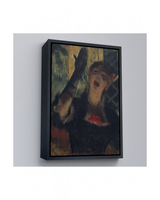 Çerçeveli Edgar Degas - Cafe Singer Tablo-8088