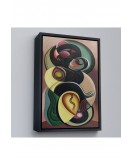 Çerçeveli Auguste Herbin - Kompozisyon Hareketi Tablosu-8099