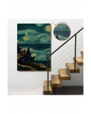 Vincent Van Gogh Tarzı Dalgalı Deniz Tablosu-7689
