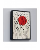 Çerçeveli Alexander Calder - Kızıl Güneş Ve Uzun Otlar Tablosu - Cattails With Red Sun-8090