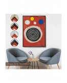 Çerçeveli Alexander Calder - Eşmerkezli Bulutsu Tablo - Concentric Nebula-8103