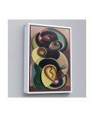 Çerçeveli Auguste Herbin - Kompozisyon Hareketi Tablosu-8099