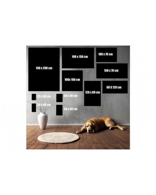 Dekoratif Çizim YatayKanvas Tablo 09 - 60 x 90