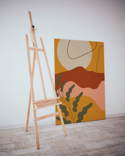 Dekoratif Minimalist Desenler Kanvas Tablo 50 - 30 x 20