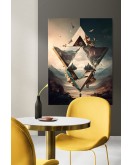 Dekoratif Minimalist Desenler Kanvas Tablo 90 - 30 x 20