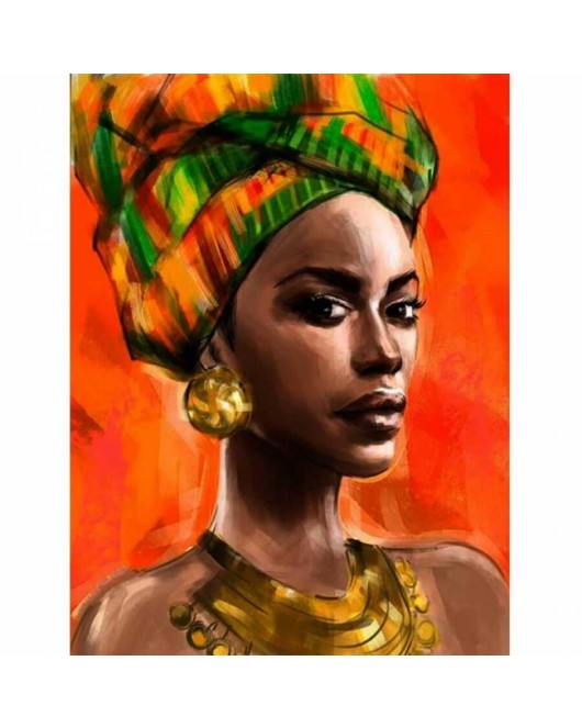 Afrikalı Güzel 7 KASNAKLI SAYILARLA BOYAMA SETİ