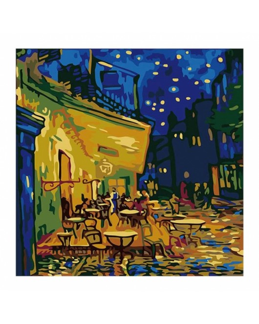 Van Gogh Teras Kafe KASNAKLI SAYILARLA BOYAMA SETİ