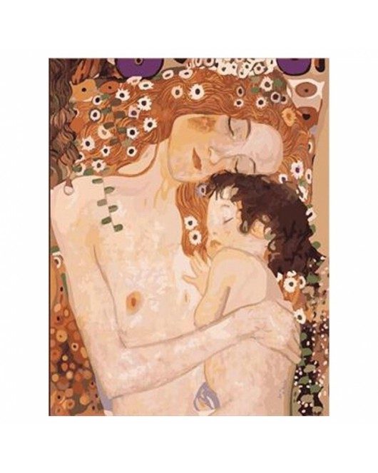Gustav Klimt Anne ve Çocuk KASNAKLI SAYILARLA BOYAMA SETİ