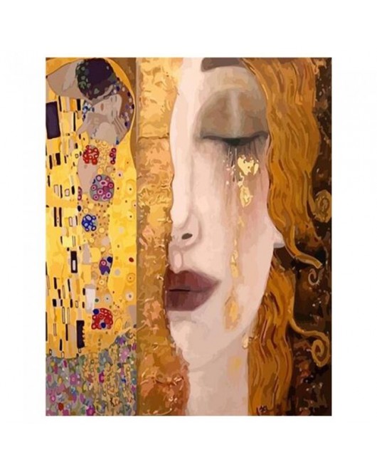 Gustav Klimt İki Eser KASNAKLI SAYILARLA BOYAMA SETİ