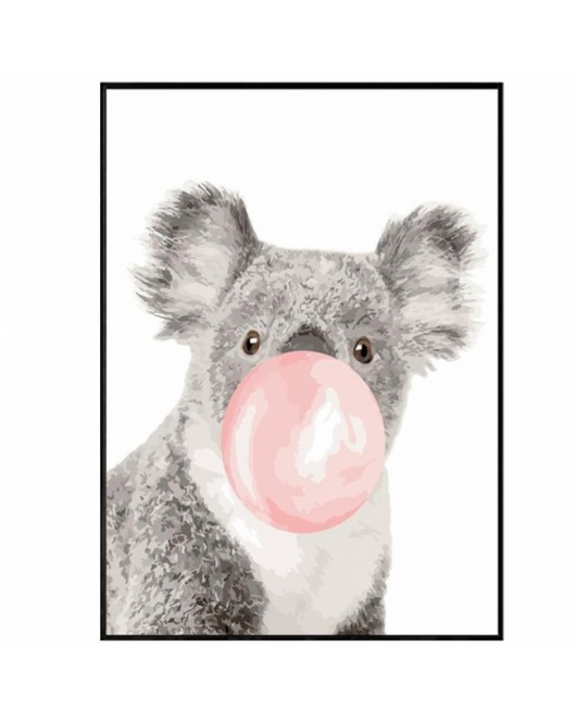 Pembe Sakız ve Koala KASNAKLI SAYILARLA BOYAMA SETİ