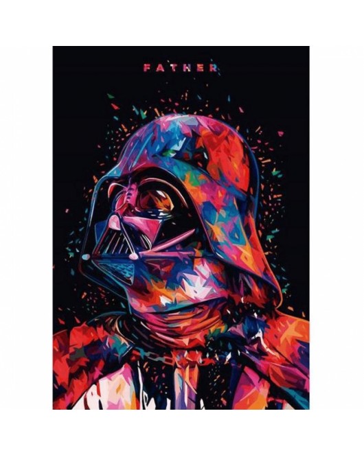 Starwars Darth Vader KASNAKLI SAYILARLA BOYAMA SETİ