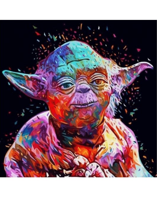 Starwars Yoda KASNAKLI SAYILARLA BOYAMA SETİ