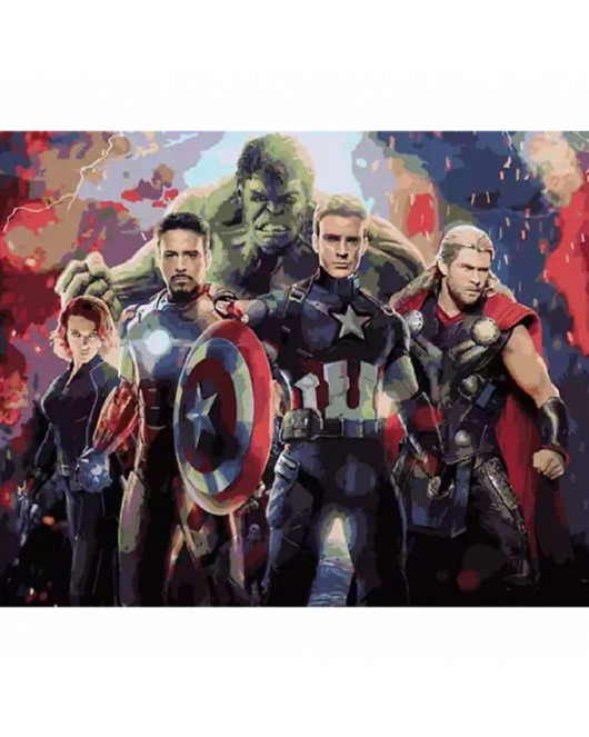 Marvel KASNAKLI SAYILARLA BOYAMA SETİ