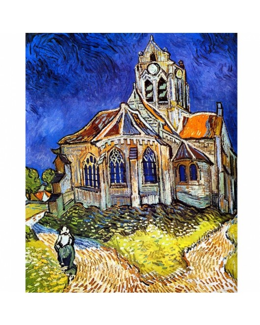 Van Gogh Auvers'deki Kilise KASNAKLI SAYILARLA BOYAMA SETİ