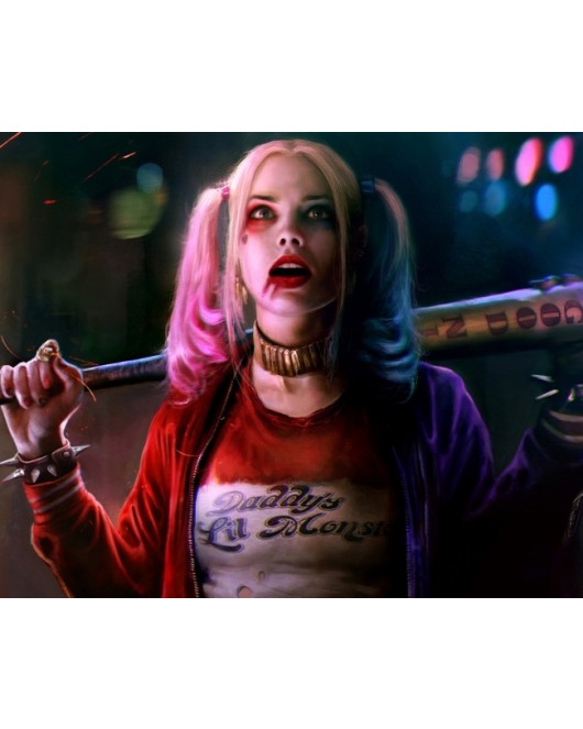 Harley Quinn 3 KASNAKLI SAYILARLA BOYAMA SETİ