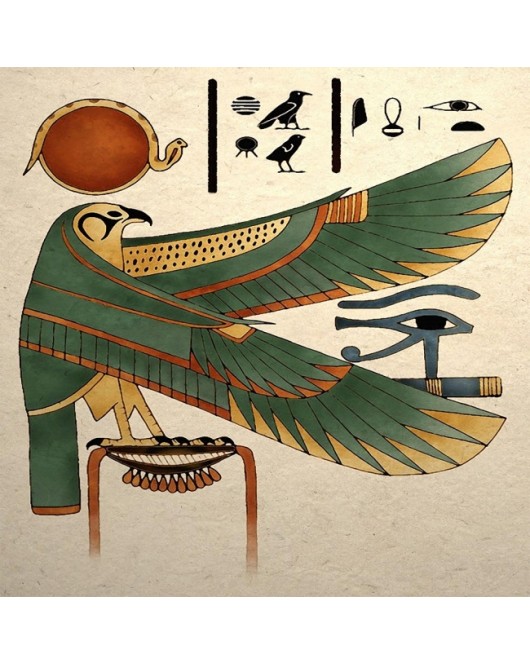Mısır Tanrısı Horus KASNAKLI SAYILARLA BOYAMA SETİ