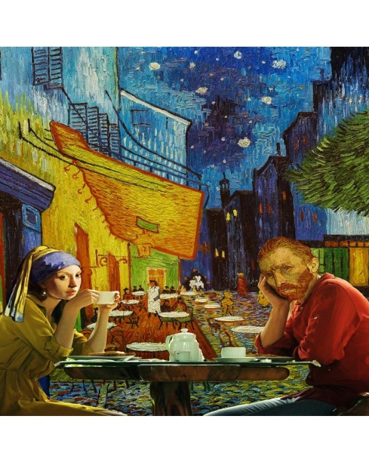 İnce Küpeli Kız ve Gogh KASNAKLI SAYILARLA BOYAMA SETİ