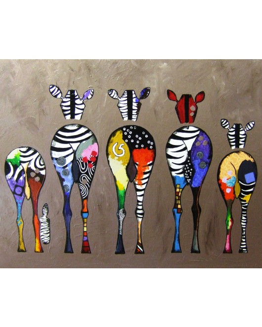 Zebra Ailesi KASNAKLI SAYILARLA BOYAMA SETİ