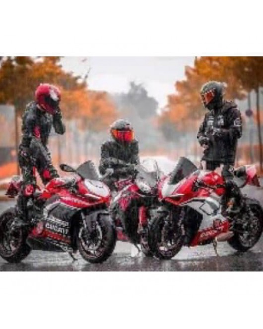 Üç Motorcu KASNAKLI SAYILARLA BOYAMA SETİ