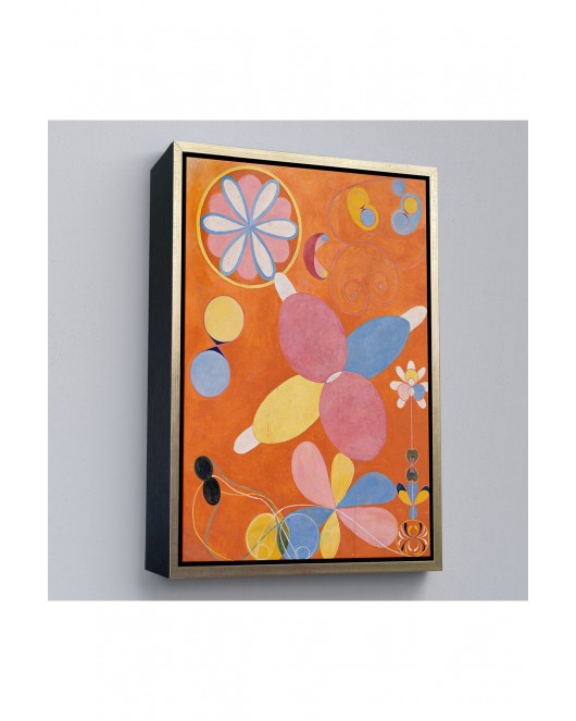 Çerçeveli Hilma Af Klint - Turuncu Tablo - The Ten Largest No-7435