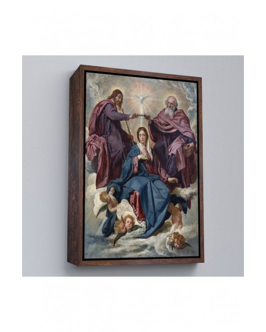 Çerçeveli Diego Velazquez - Bakirenin Taç Giyme Töreni Tablo-7344