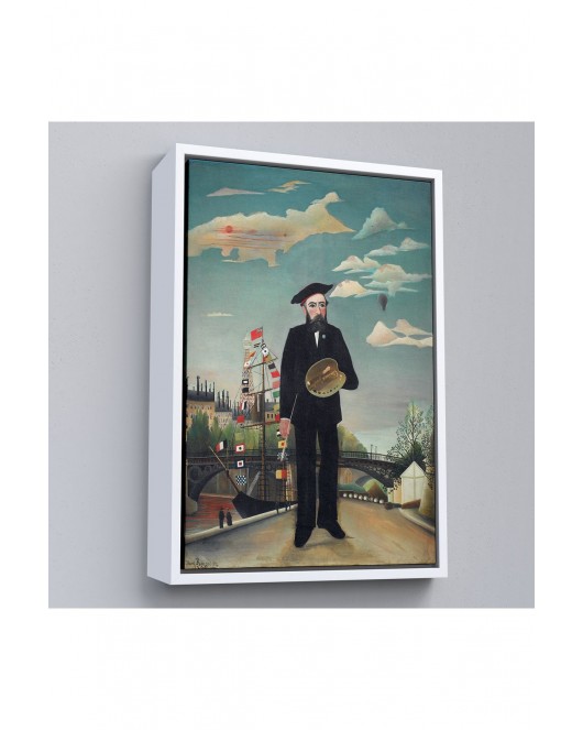 Çerçeveli Henri Rousseau Kendi Tablosu - Self-Portrait-7361