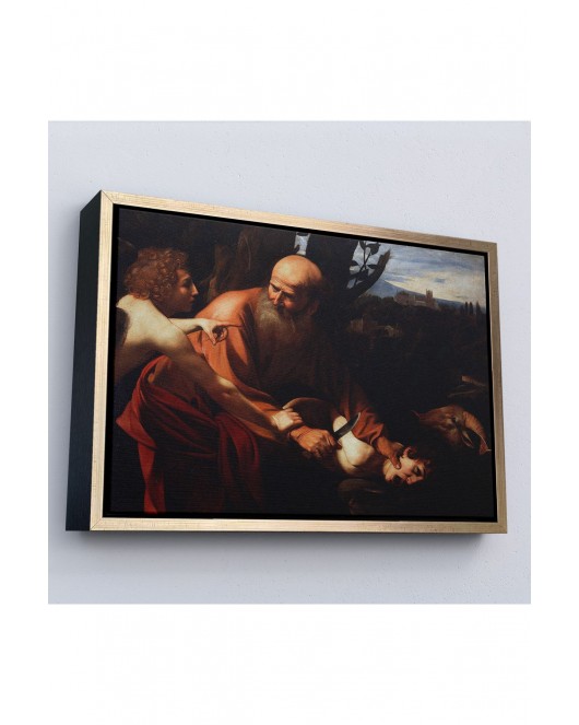 Çerçeveli Caravaggio -- Sacrifice Of Isaac-7121