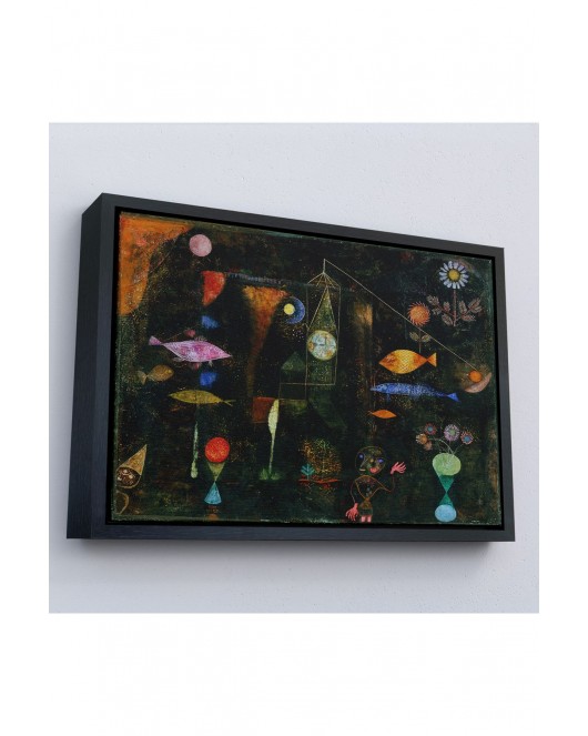 Çerçeveli Paul Klee - Sihirli Balık Tablo - Fish Magic-7109