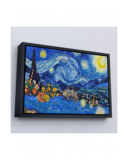 Çerçeveli Vincent Van Gogh - Yıldızlı Geceler Tablo - Starry Night-7172