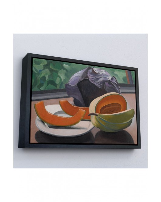 Çerçeveli Auguste Herbin - Kavunlu Natürmort - Still Life With Melon-7101